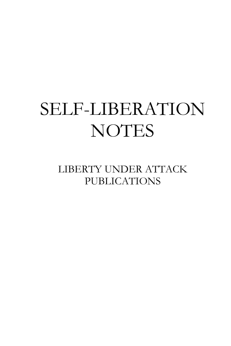 Self-Liberation Notes cover