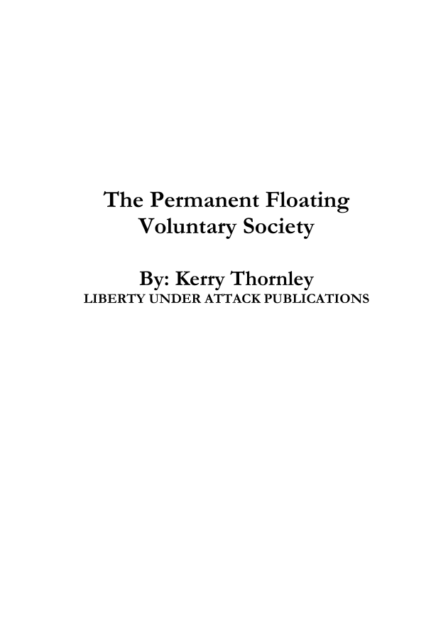 The Permanent Floating Voluntary Society cover