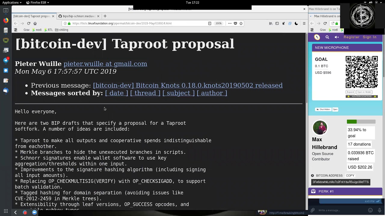 Schnorr BIP, Taproot BIP, Tapscript BIP ~ bitcoin-dev Mailing List episode artwork